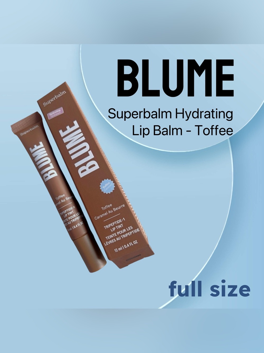 🇨🇦🆕NIB BLUME | FULL | TOFFEE Superbalm Hydrating & Nourishing Lip Balm